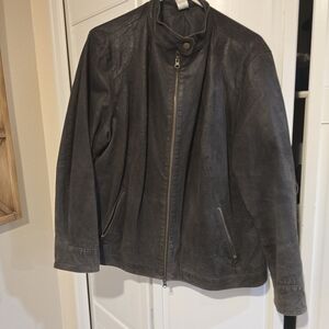 Leather Jacket Briwn Womens